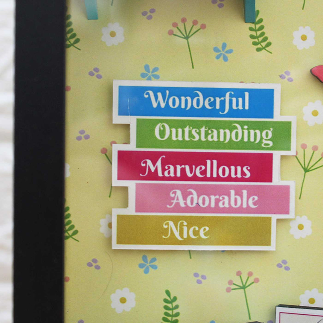 Photo Personalized Little Wall Of Happiness Theme Mdf Wood Miniature Frame