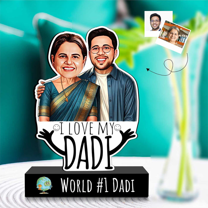 Photo Personalized "World’s #1 Dadi" MDF Wood Caricature Cutout