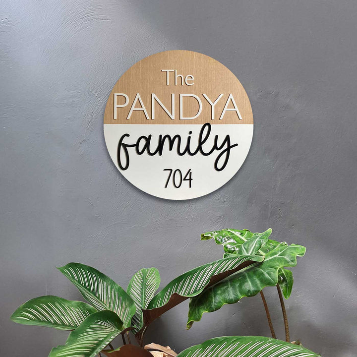 Personalized Handmade Minimal Design Wooden Name Plate