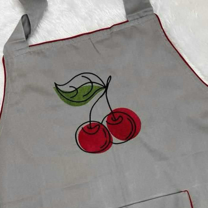 Personalized Embroidered Cherry Theme Apron