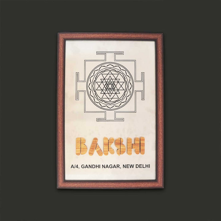 Personalized Engraved Chakra Theme Stainless Steel Name Plate