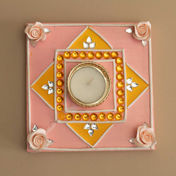Set of 2 | Handmade Siddhi Jyoti Wooden Tealight Holder