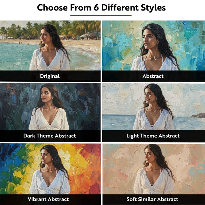 Photo Personalized Hand Painted Portrait With Premium Wooden Frame