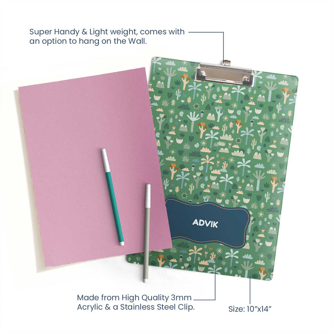 Personalized Nature & I Theme Acrylic Clipboard