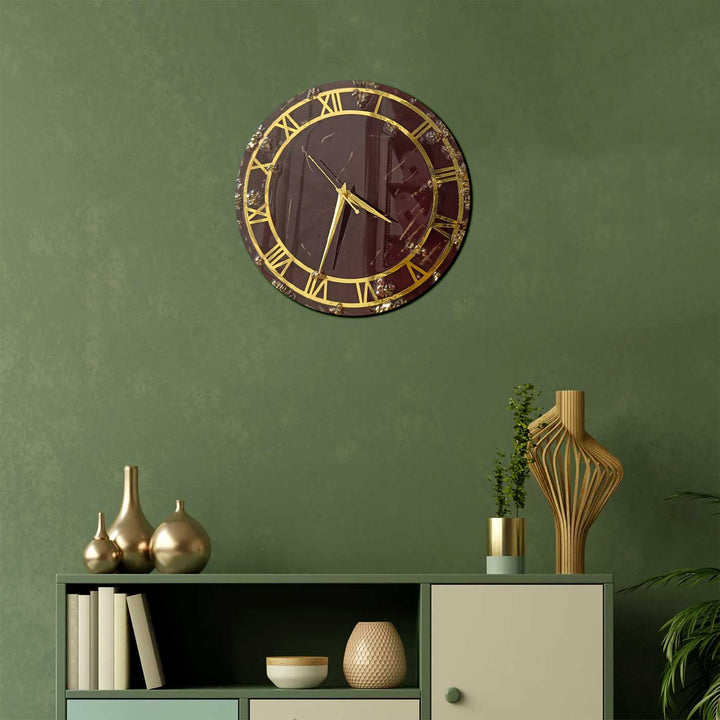 Handmade Crystal Design Resin Wall Clock