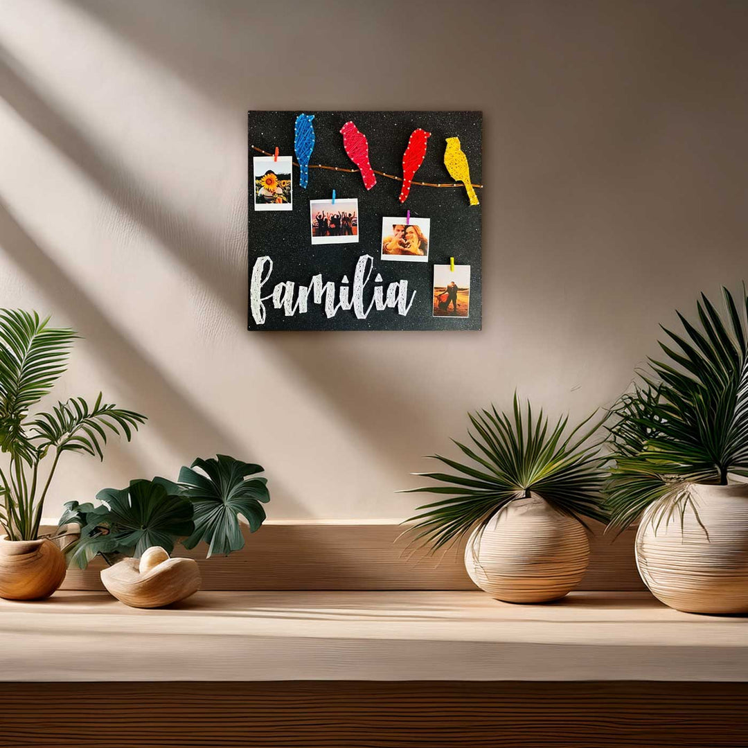 Photo Personalized Handmade String Art Birds Theme Wooden Decorative Plaque