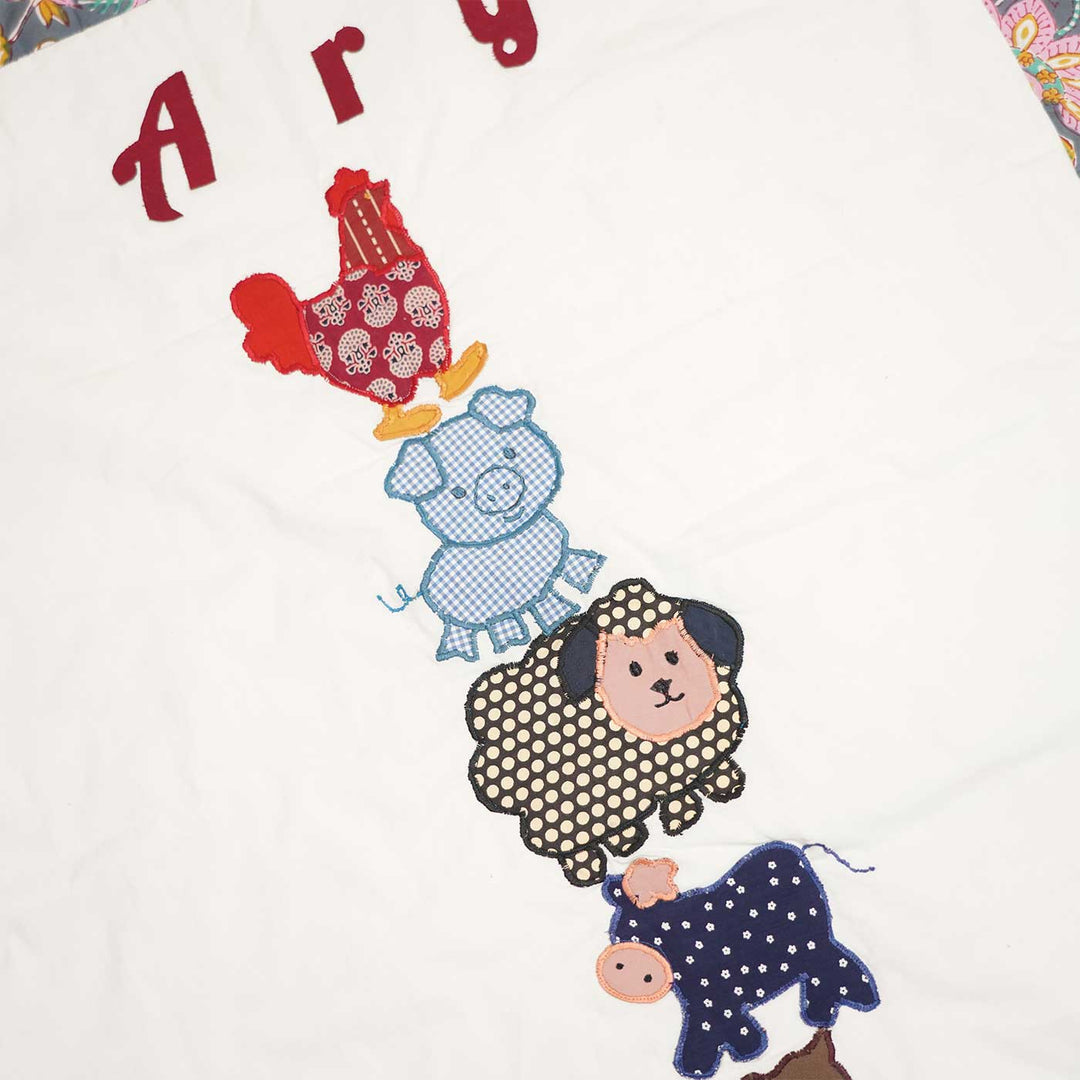 Personalized Farm Animals Theme Cotton Quilt For Kids