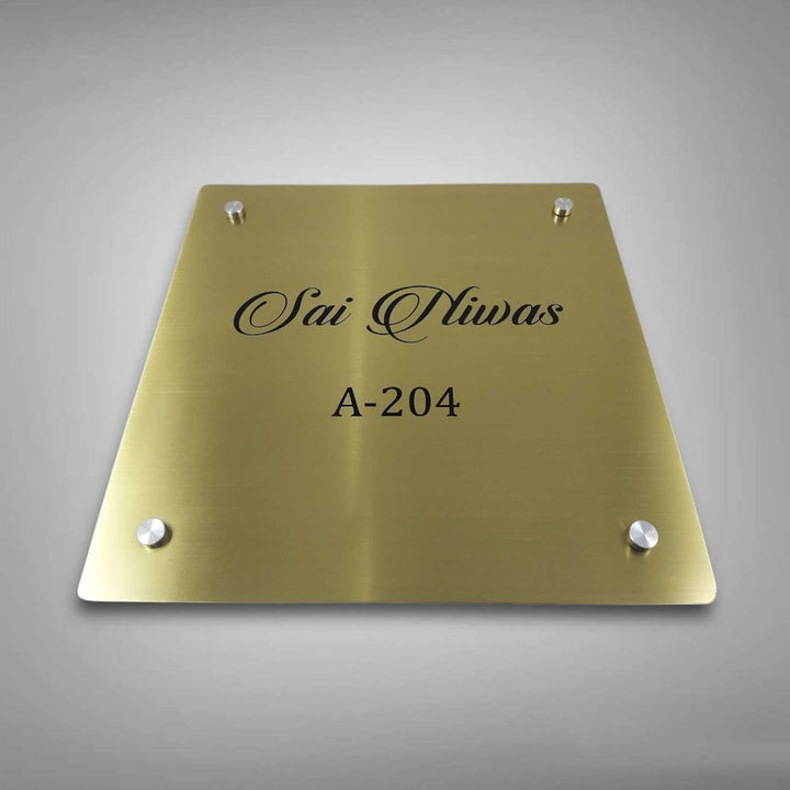 Personalized Weatherproof Classic Square Stainless Steel Name Plate