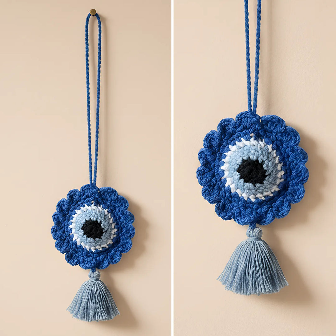 2 Pc | Handmade Crochet Evil Eye Hangings