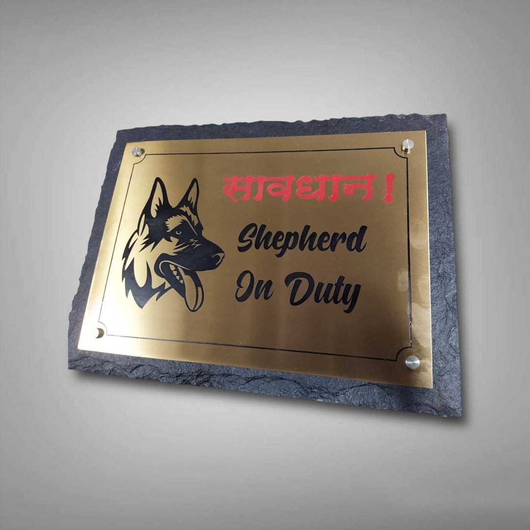 Personalized Engraved Dog Theme Copper Stainless Steel Name Plate For Pets