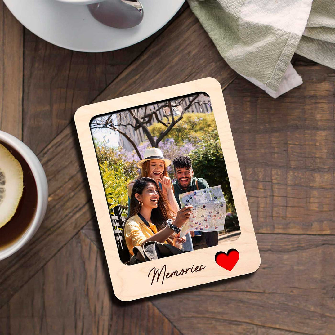 Photo Personalized Printed "Memories" Wooden Fridge Magnet