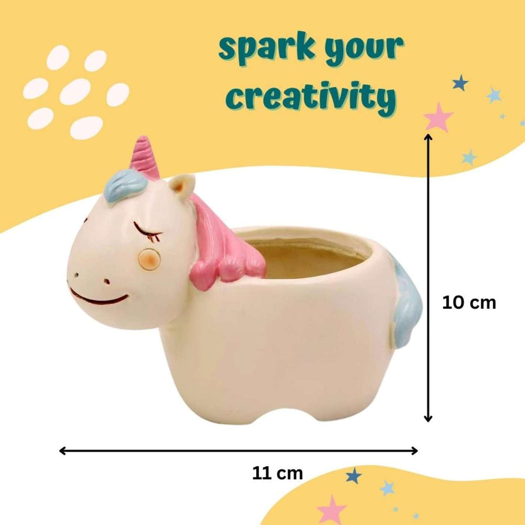 Paint Your Own Unicorn Theme Ceramic Planter DIY Kit