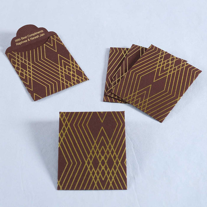 Personalized Handmade Lines Paper Envelopes | Set Of 10