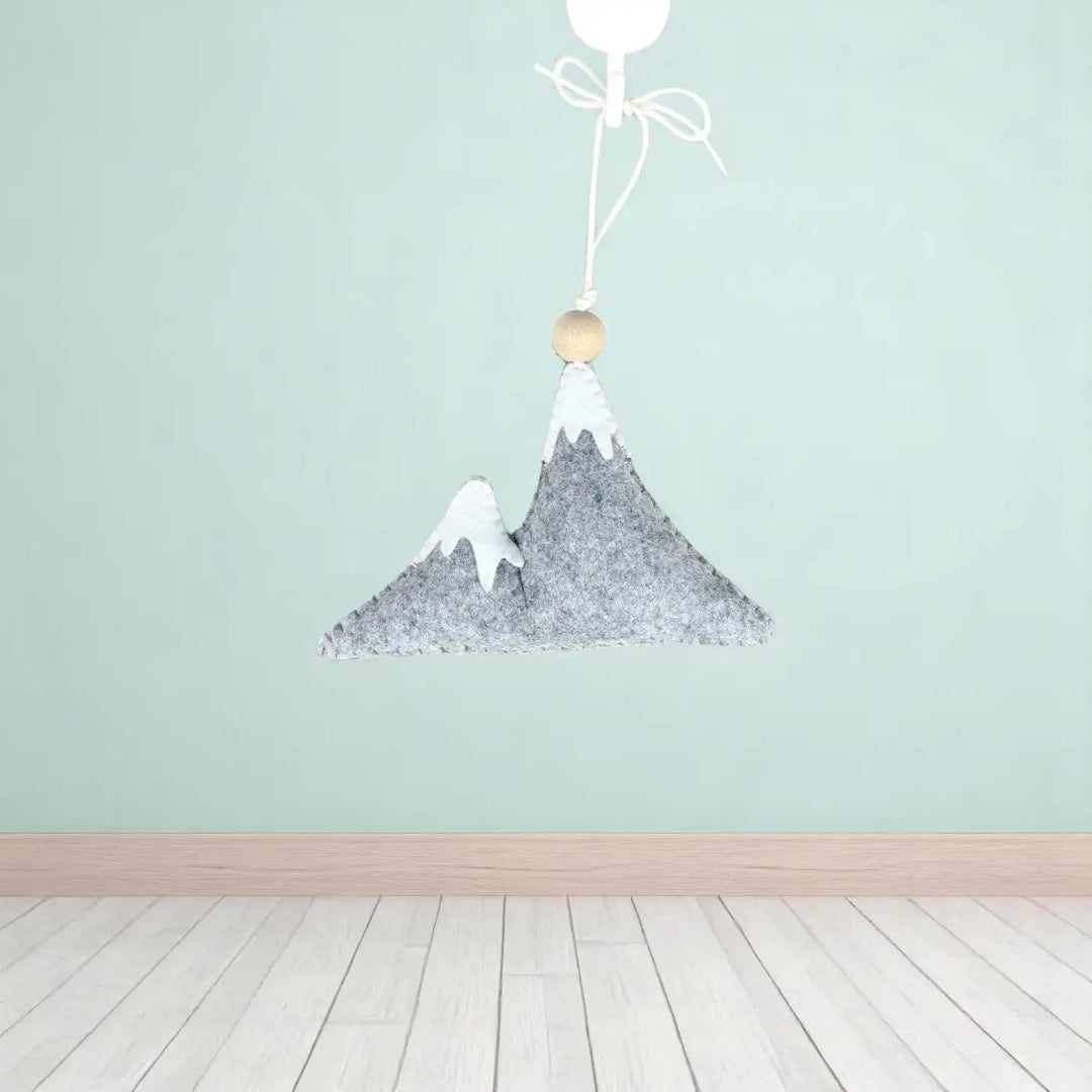 Handmade Snow Mountain Felt Hanging For Kids