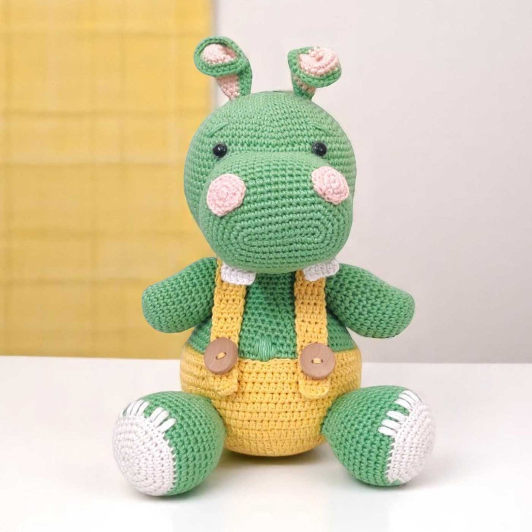 Handmade Crochet Hippo Toy for Kids