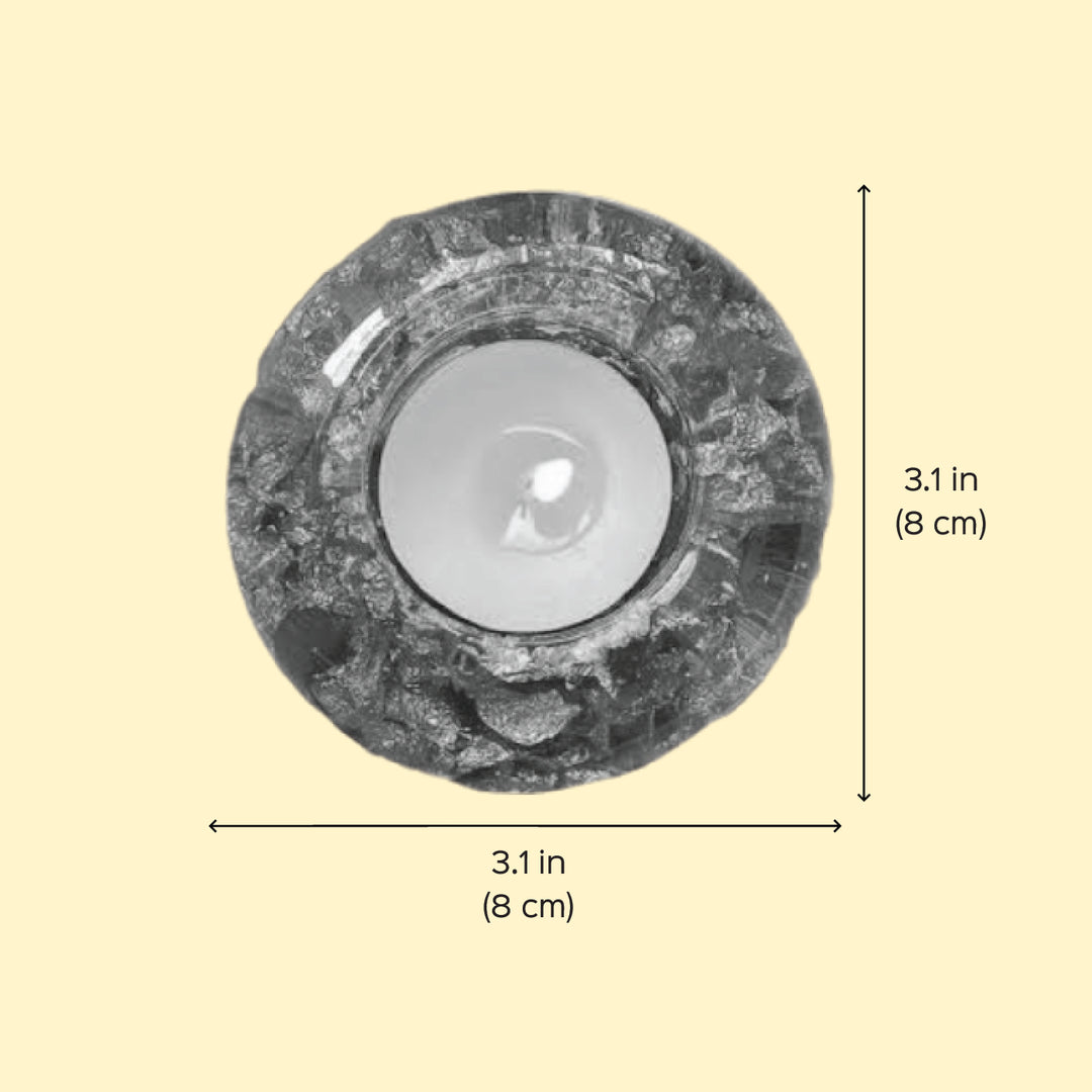 Handmade Decorative Round Resin Tealight Holder