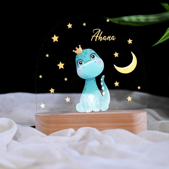 Personalized Dino Theme Acrylic LED Table Lamp For Kids