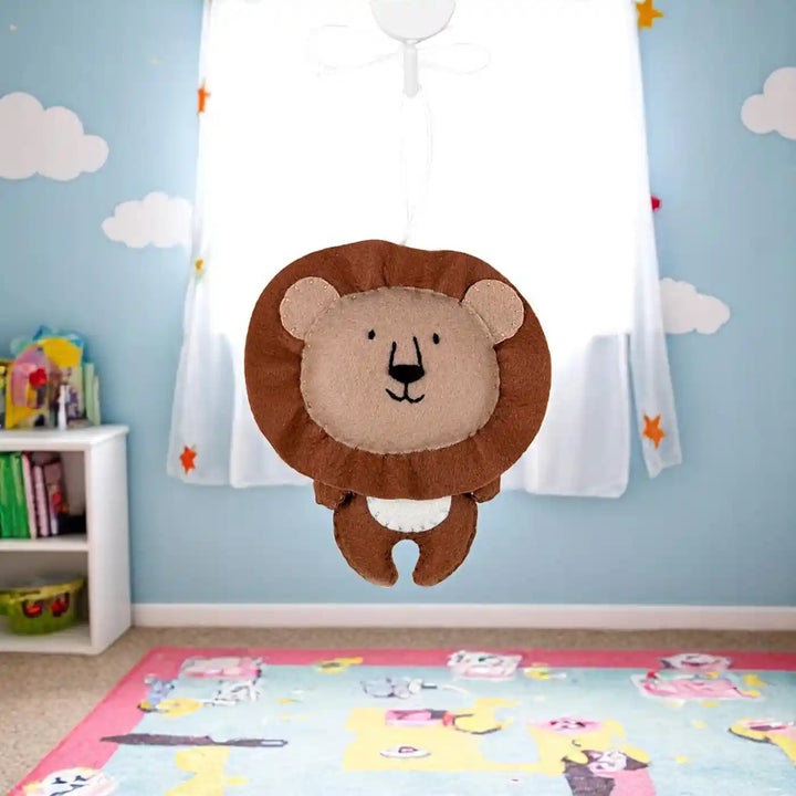 Handmade Lion Felt Hanging For Kids