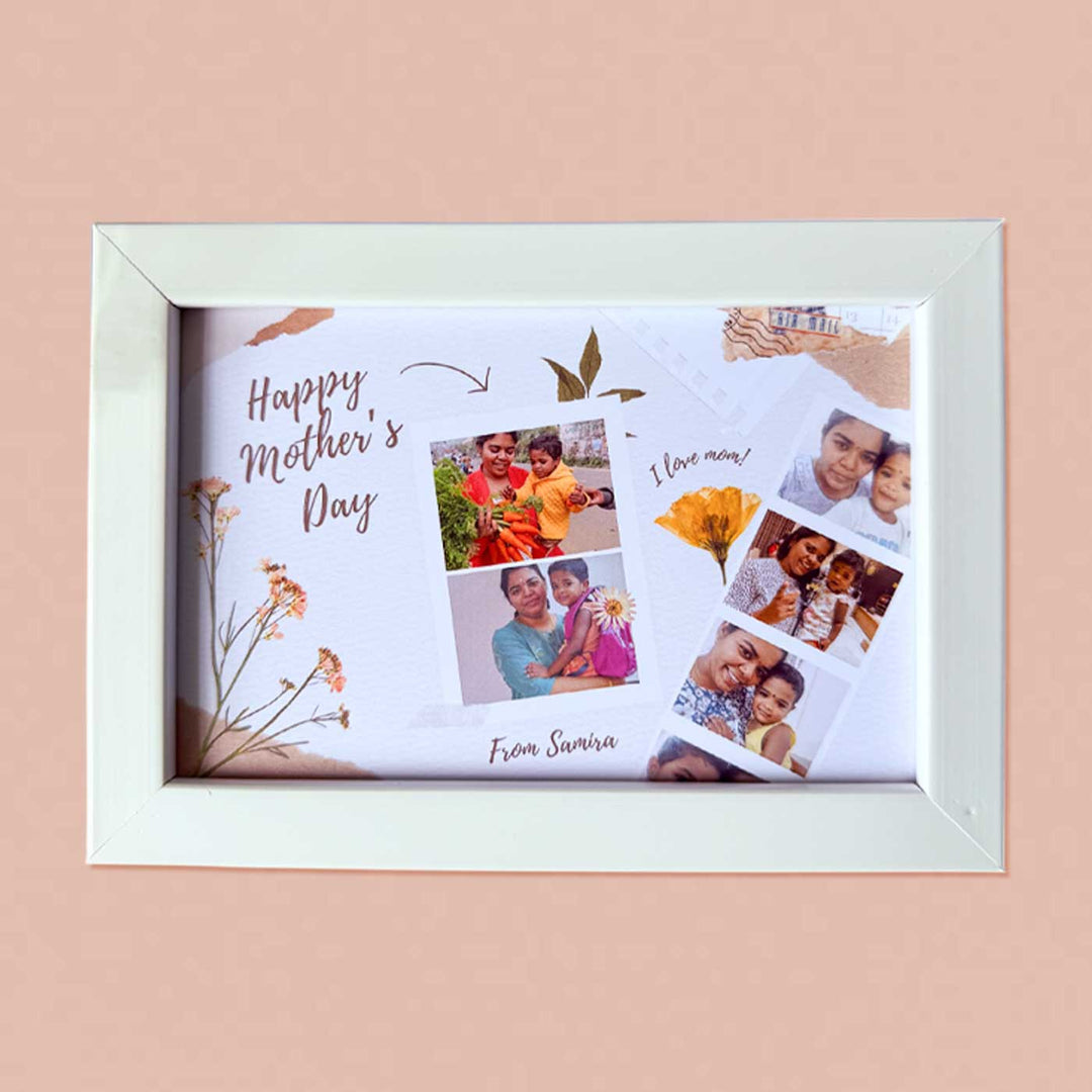 Photo Personalized "Happy Mother's Day" Wooden Framed Decorative Plaque For Mothers