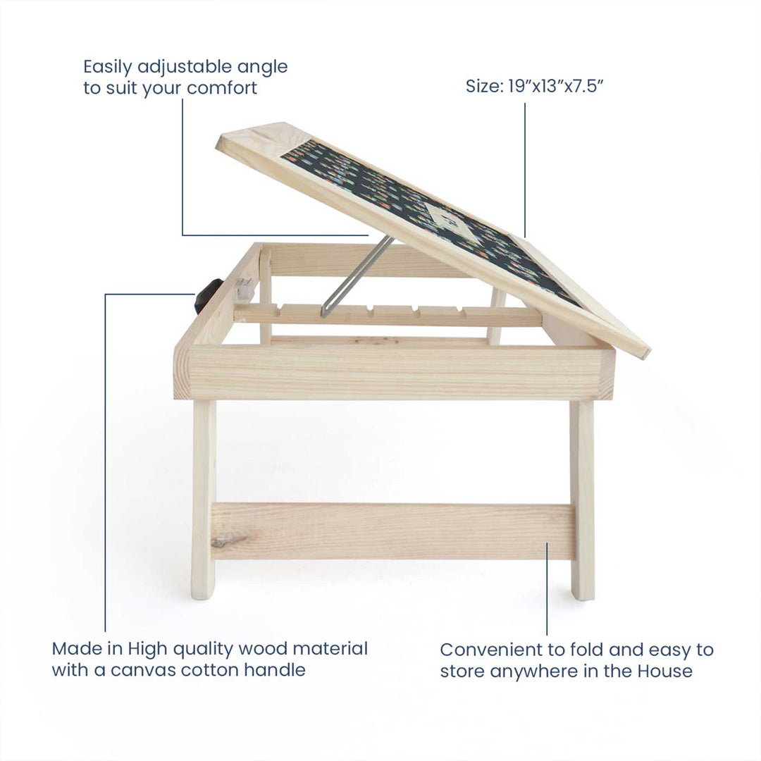 Personalized Ice Cream Fun Theme Wooden Foldable Desk