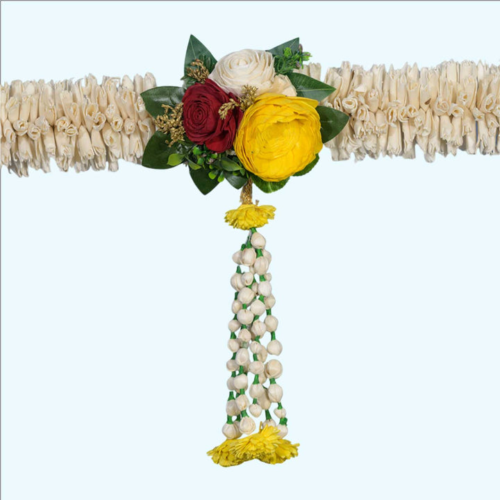 75 In | Handmade Sukanya White & Yellow Shola Flower Toran