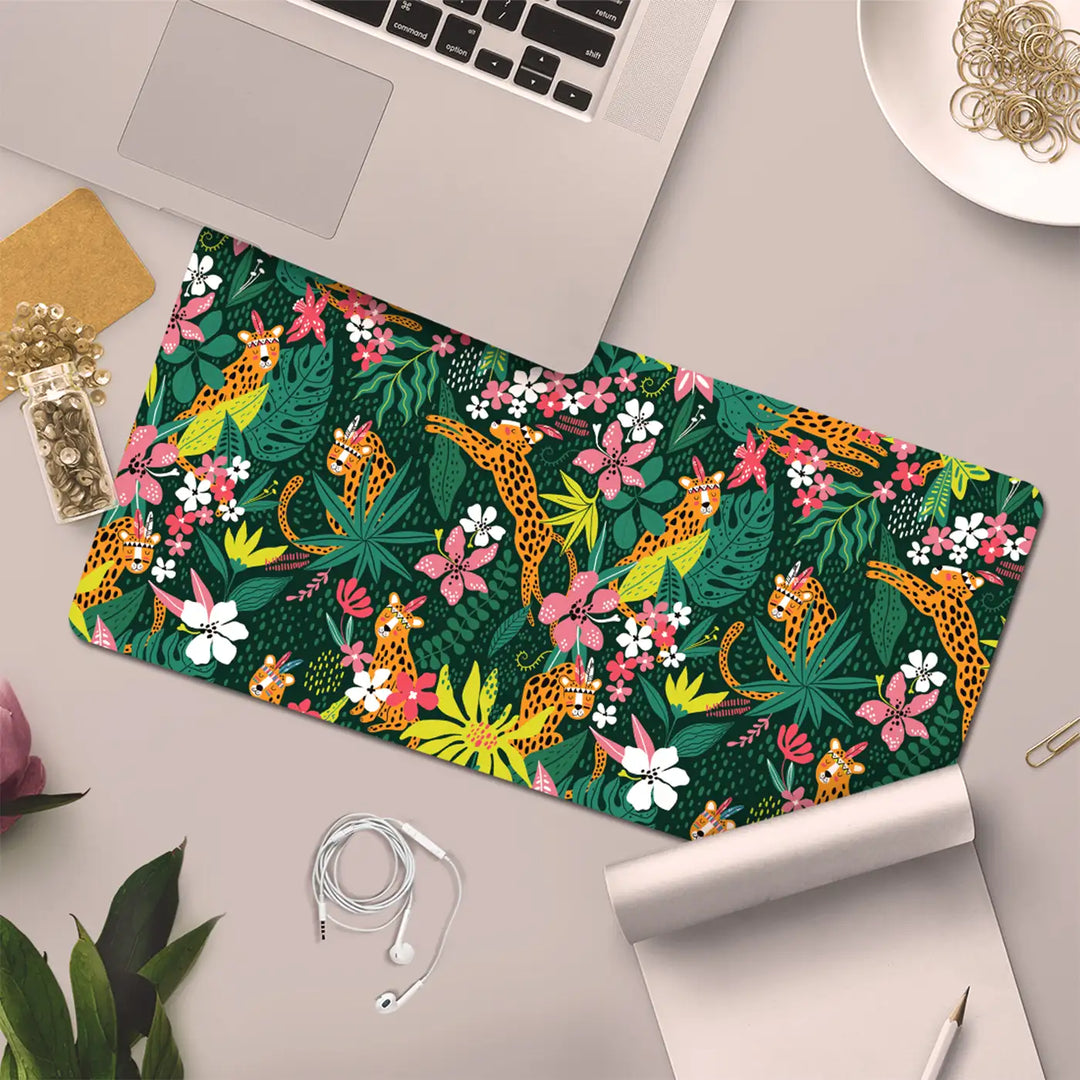 Printed Anti Slippery & Water Resistent Jungle Safari Theme Desk Mat
