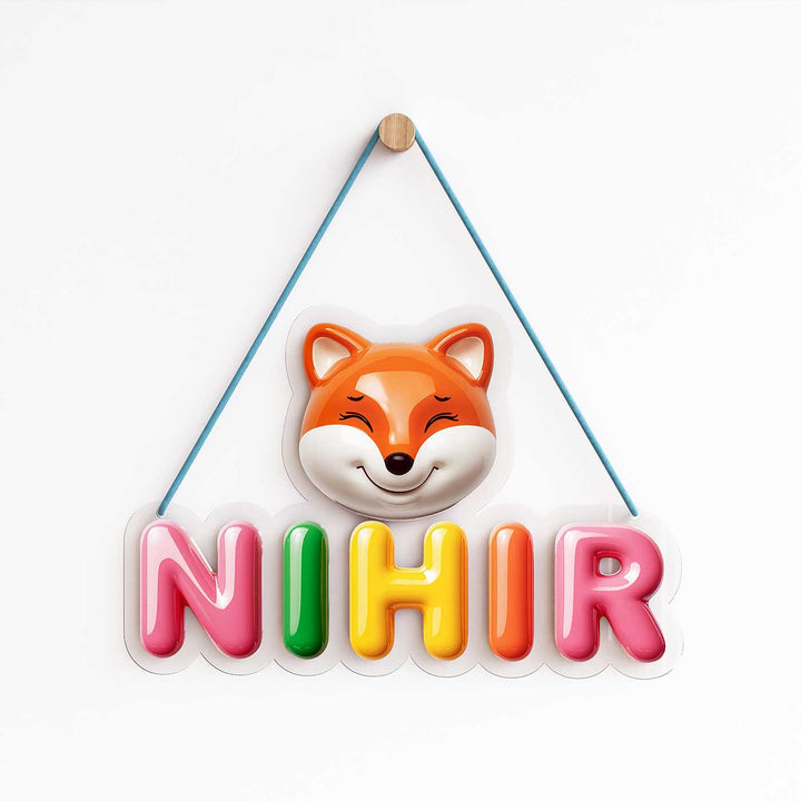 Personalized Acrylic Ceramic Look Animals Name Hanging