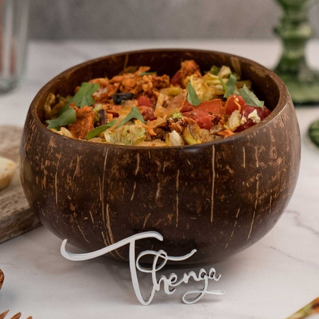 Personalized Eco-Friendly Handmade Jumbo Coconut Shell Bowl | Set of 2