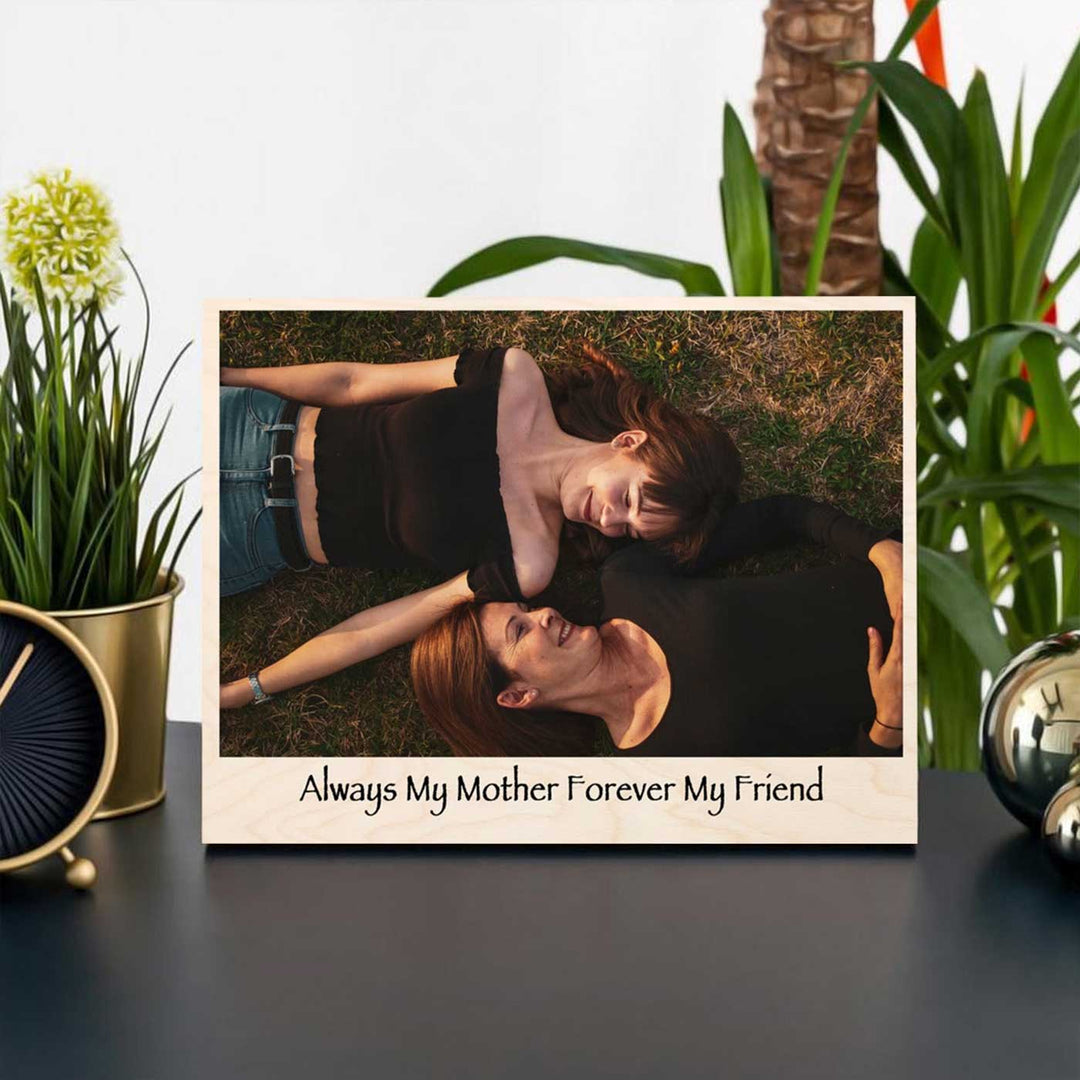 Photo Personalized Printed Mother & Daughter Theme Wooden Decorative Plaque