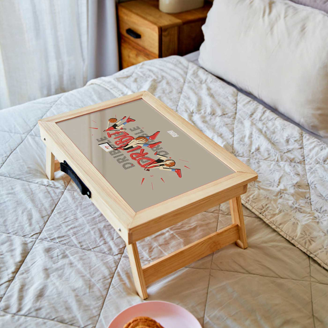 Personalized Basketball Fever Girl Theme Wooden Foldable Desk