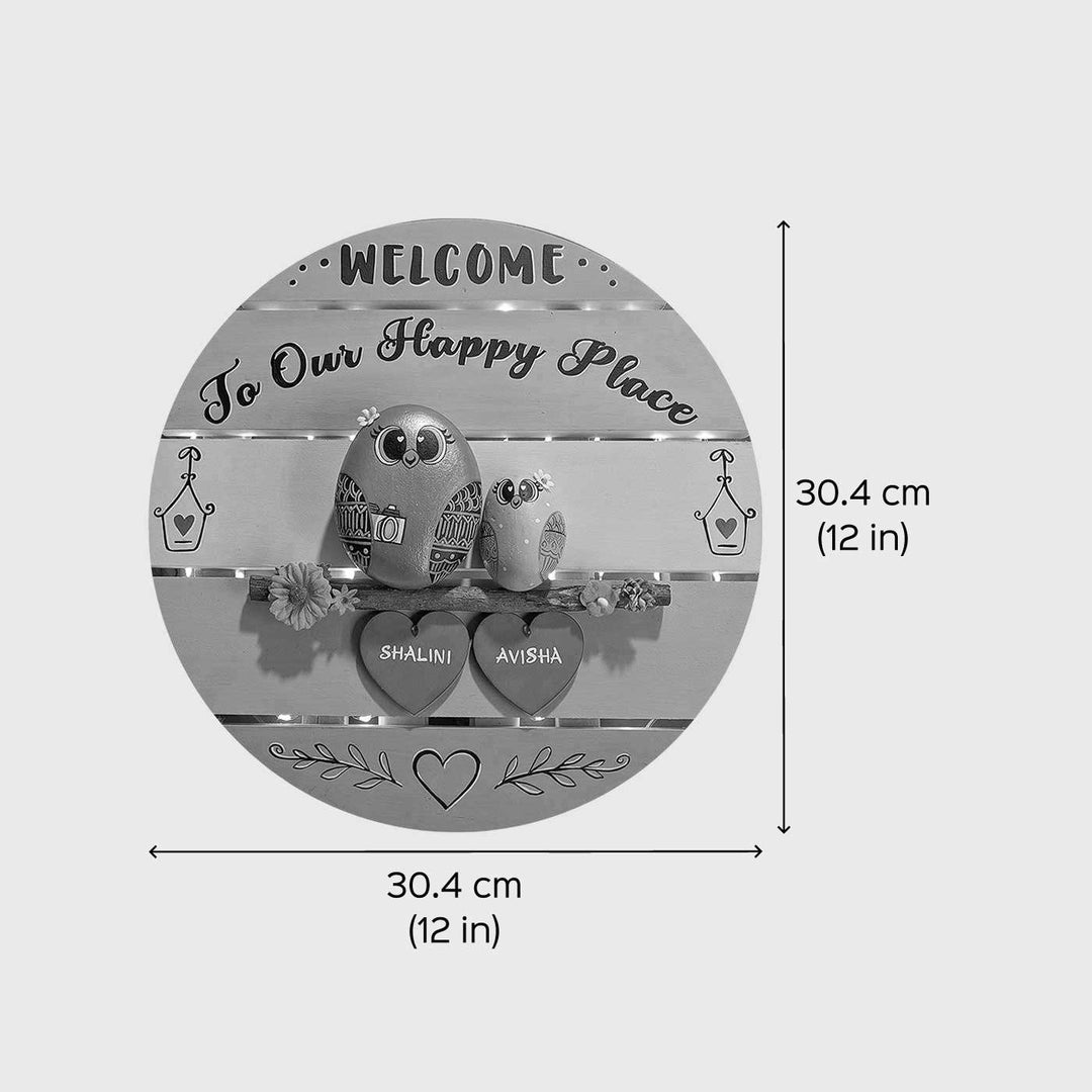 Personalized Hand-Painted Pebble Art Love For Pet Mom Wooden Decorative Plaque