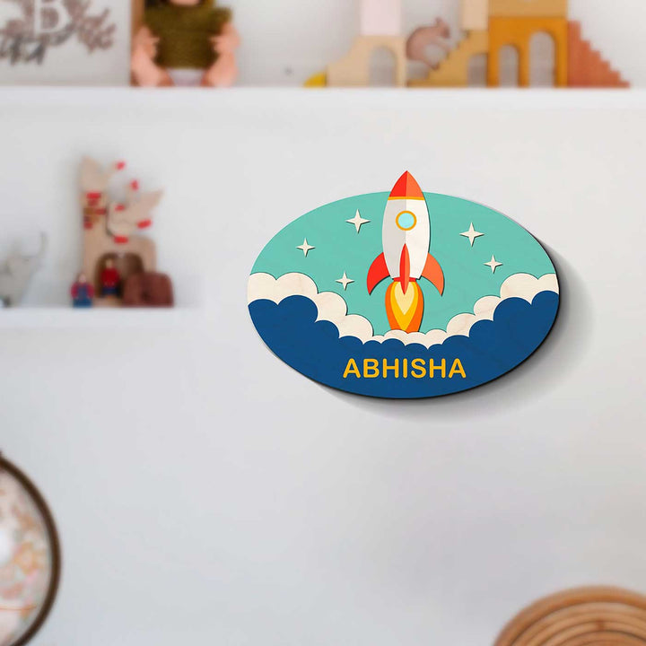 Kids Theme 3D Name Plate 12 - Mounted on Wall with Name Personalization