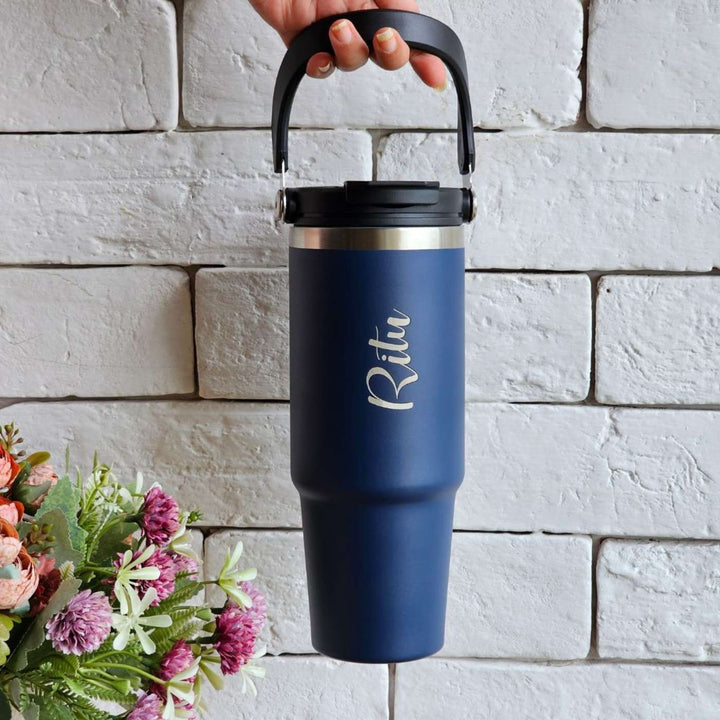 Personalized Stainless Steel Tumbler with Lid | 900ml