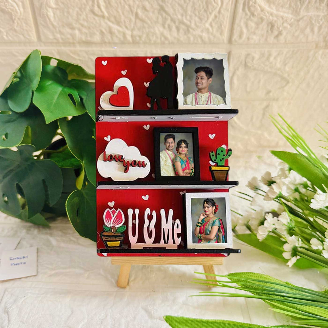 Photo Personalized Handmade You & Me MDF Wood Fridge Magnet With Stand