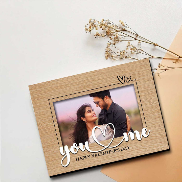 Photo Personalized Printed "You & Me" Wooden Fridge Magnet