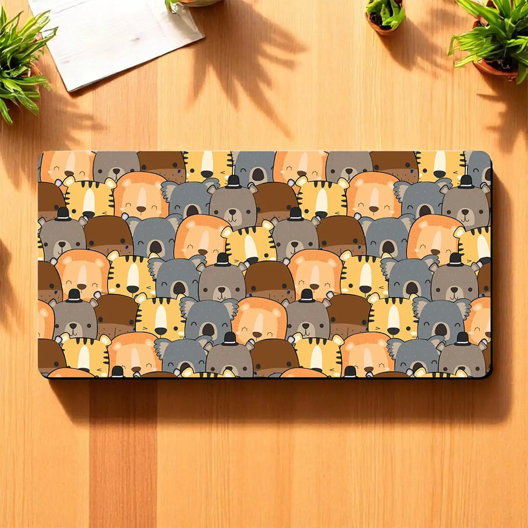 Printed Anti Slippery & Water Resistent Animal Theme Desk Mat