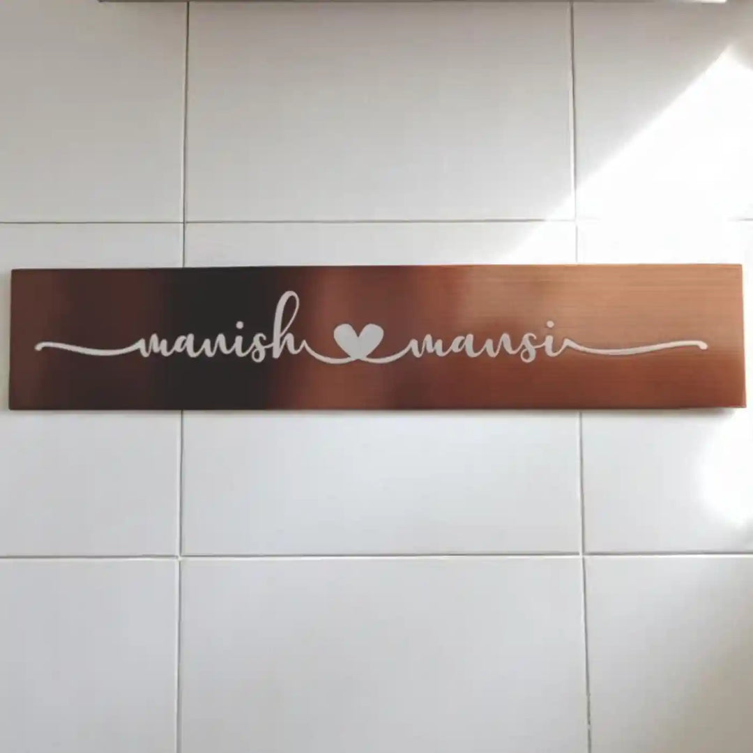 Personalized Minimal Design Steel Name Plate