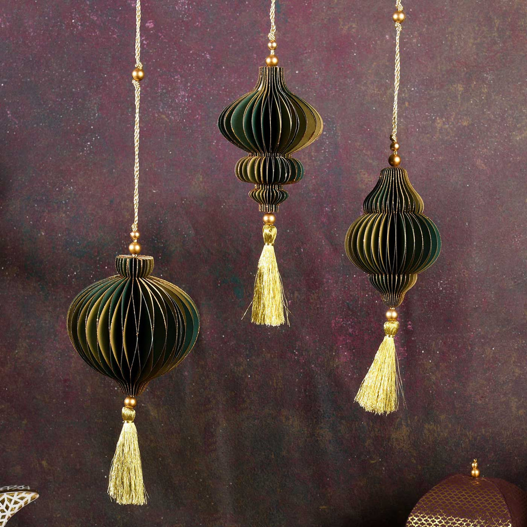 3 Pc | Handmade Eid Ornament Paper Hanging