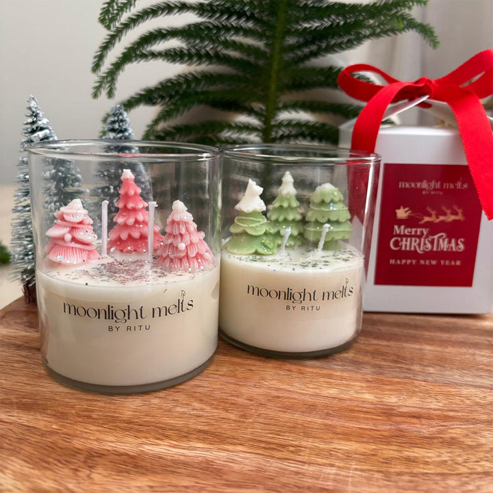 Handmade Winter Wonderland Theme Soy Wax Jar Candle
