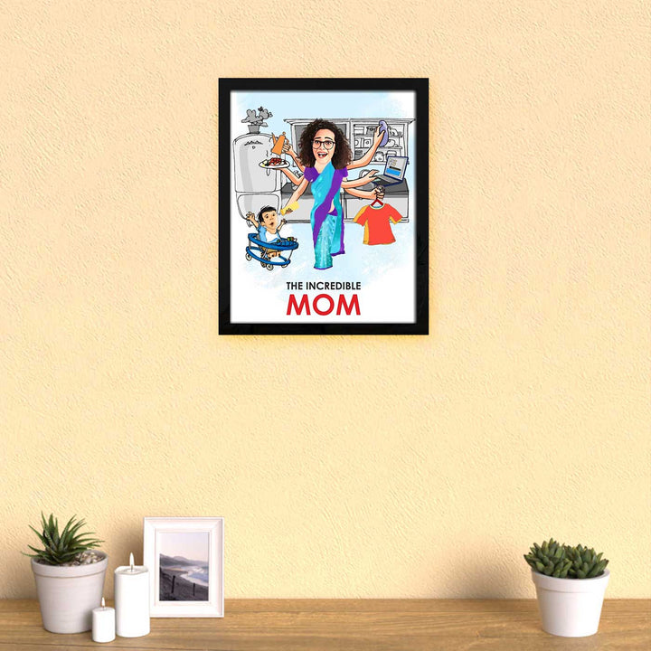 Photo Personalized "The Incredible Mom" Framed Decorative Plaque For Mothers