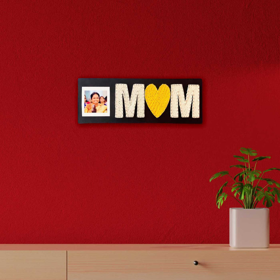 Photo Personalized Handmade String Art Mom Theme Wooden Decorative Plaque For Mothers