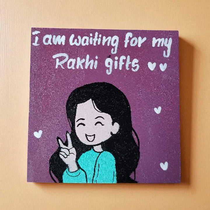 Personalized Hand-Painted Sister Design Mdf Wood Fridge Magnet
