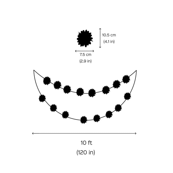 Yellow Sunflower Design Paper Bunting