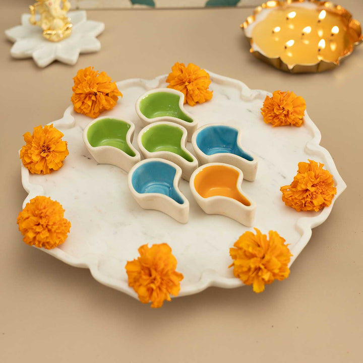 Set Of 6 | Handmade Deep Jyoti Ceramic Oil Lamp / Diya