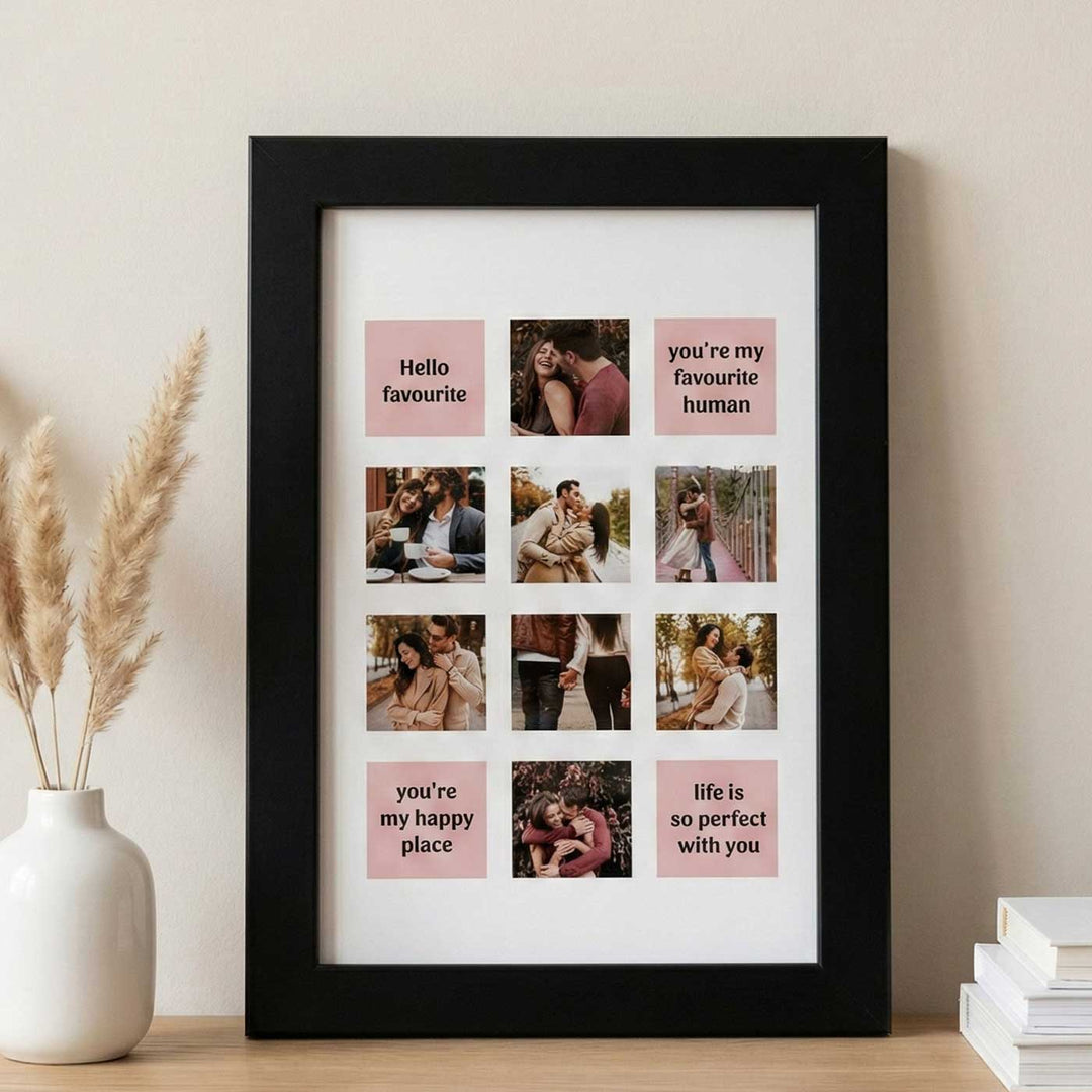 Personalized Photo Grid Frame For Couples