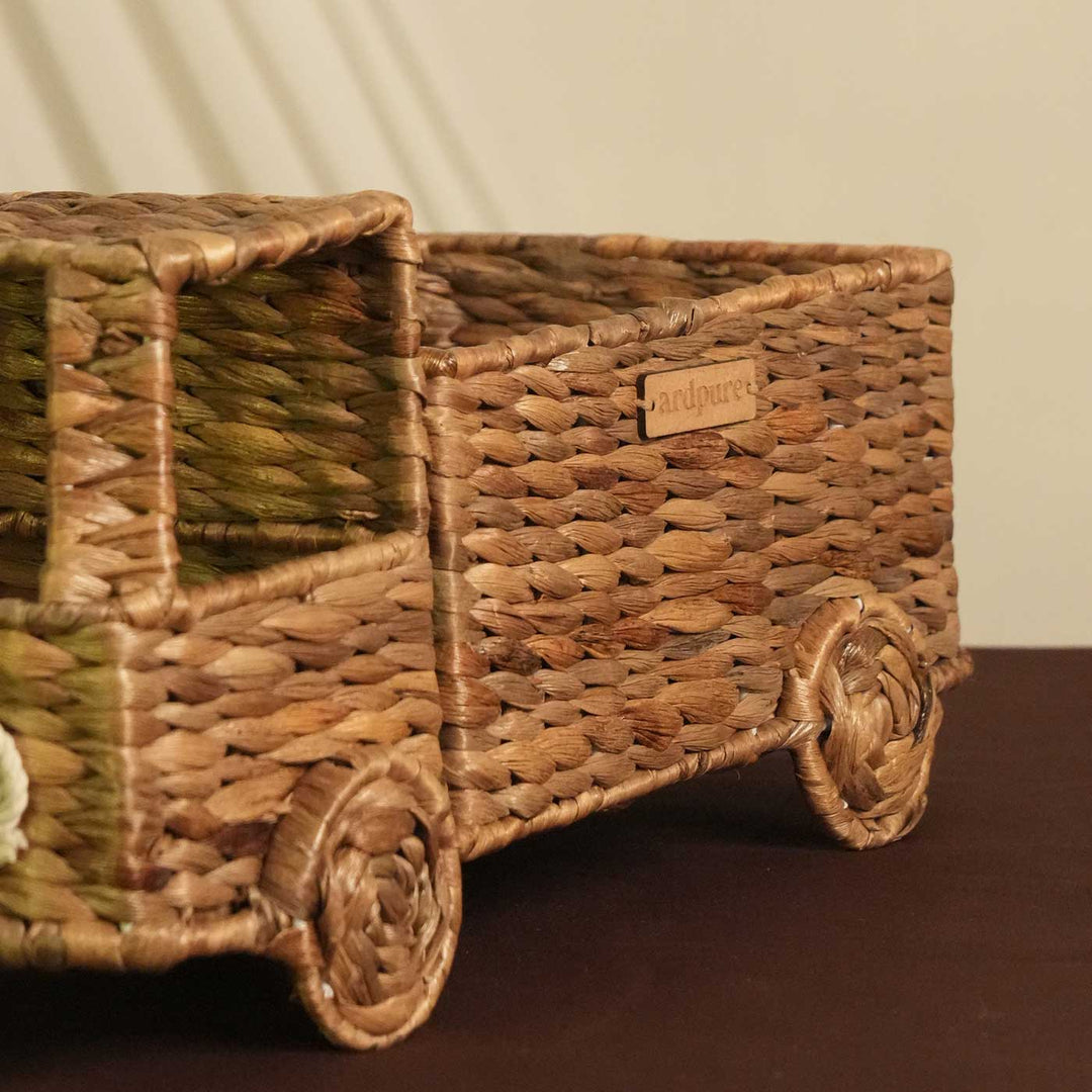 Handmade Water Hyacinth Truck Basket