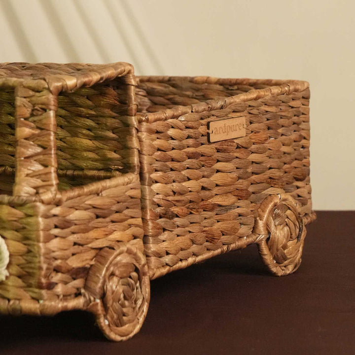 Handmade Water Hyacinth Truck Basket
