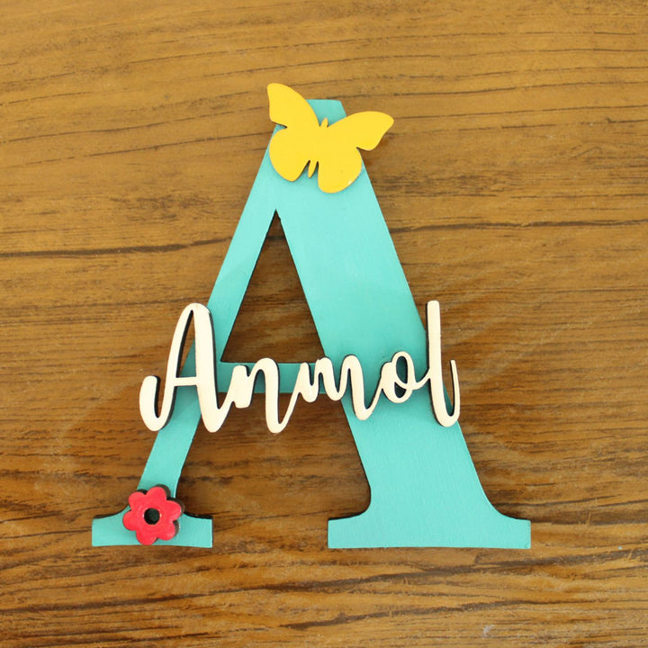 Personalized Handcrafted Monogram Design Fridge Magnet