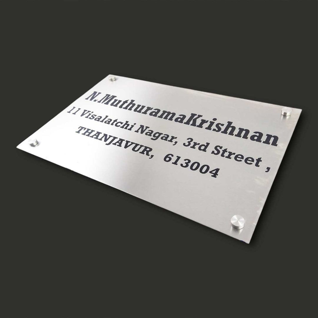Personalized Engraved Timeless Stainless Steel Name Plate