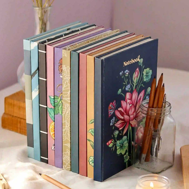 Handmade Plaid Black Ruled Journal | 100  Pages